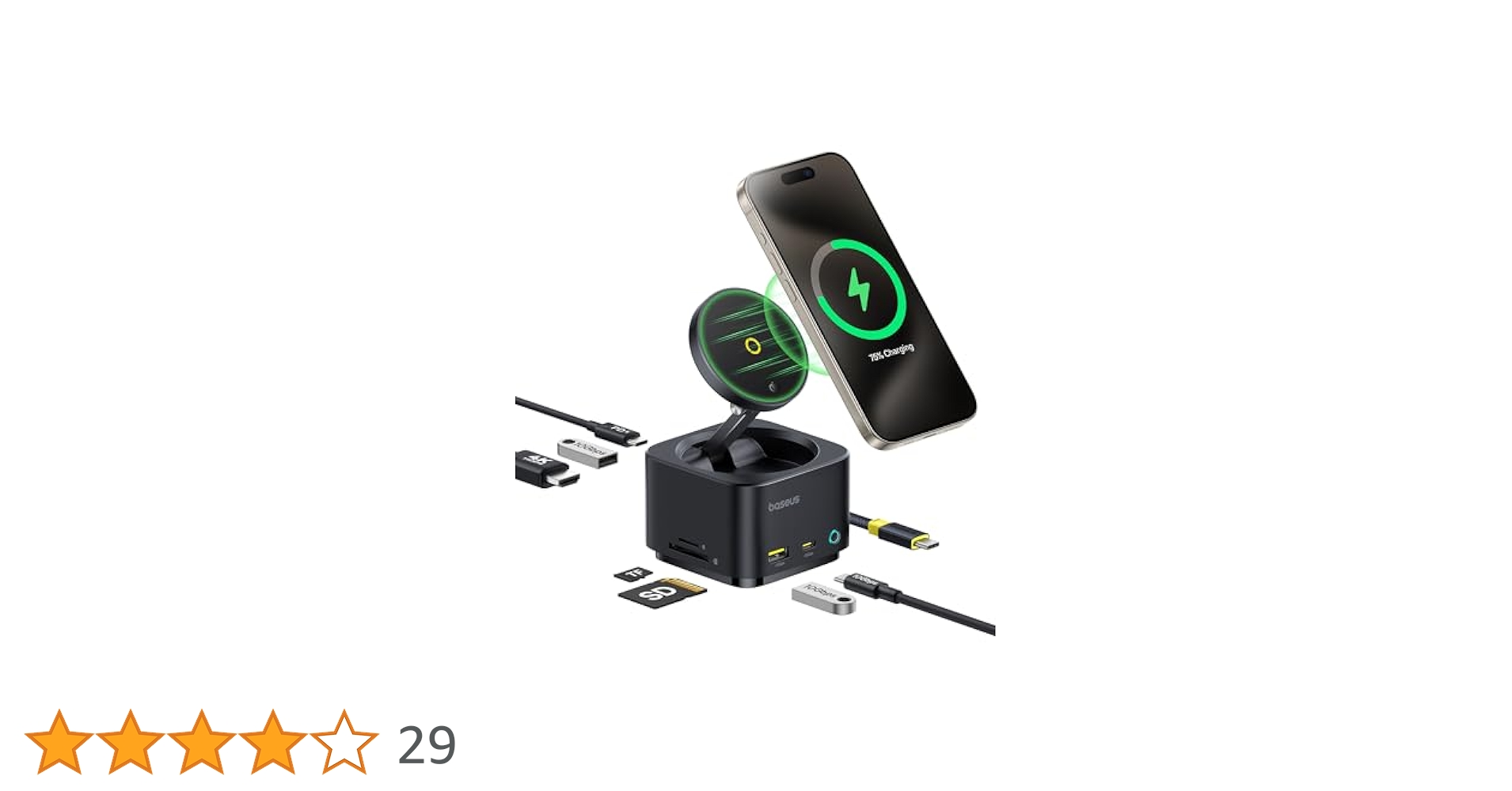 Baseus MagPro2 Qi2充電器 Amazon.co.jp: 「VGP2025 受賞」Baseus MagPro2 Qi2充電器 15W
